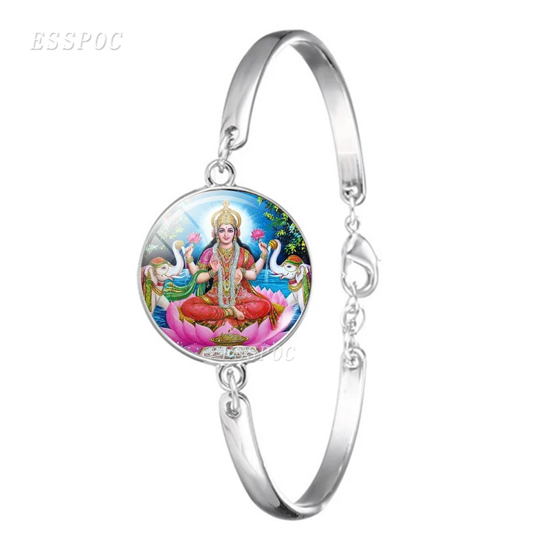 Lakshmi богиня Бог Ганеш Круглый Женский браслет религиозный амулет женские подарки