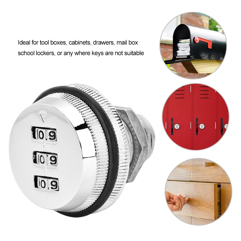 Цинковый сплав 3 значный код цифровой кодовый замок для шкафа ящики механический