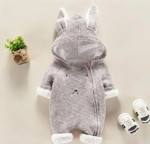 Комбинезон с капюшоном для новорожденных девочек милый комбинезон ушками мышки