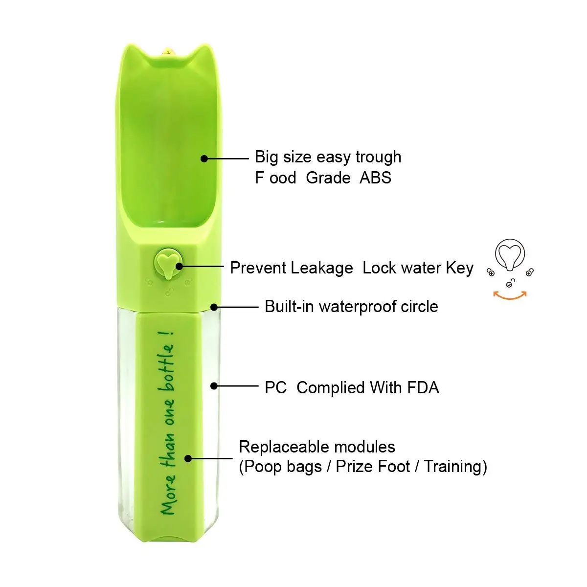 Pet Water Bottle For Walking Portable Dog Travel Drinking Cup With Filter Antibacterial Leak Proof - Food Grade Silicone | Дом и сад