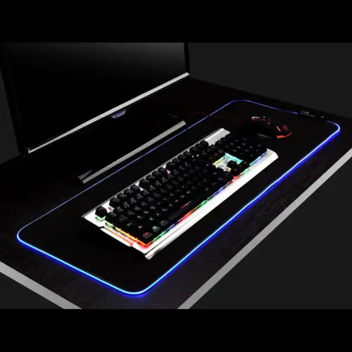 Большой разноцветный игровой коврик для мыши с RGB-подсветкой 300*250 мм ПК и ноутбука