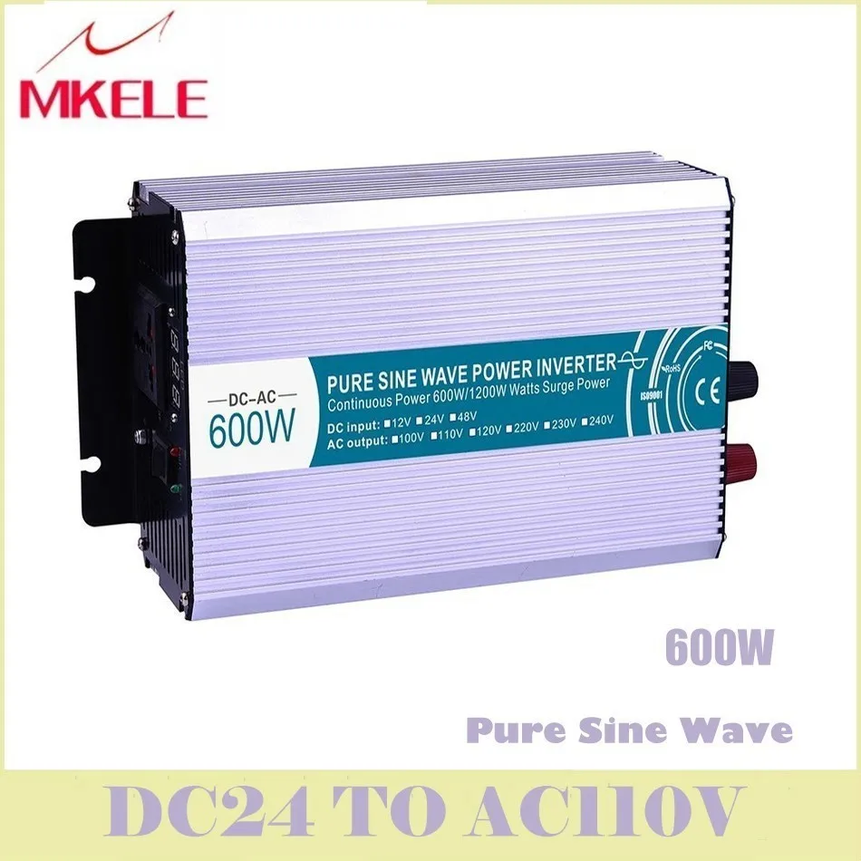 

MKP600-241 600w Pure Sine Wave Pwoer Inverter 24vdc 120vac Power Voltage Converter Solar LED Digital Display China