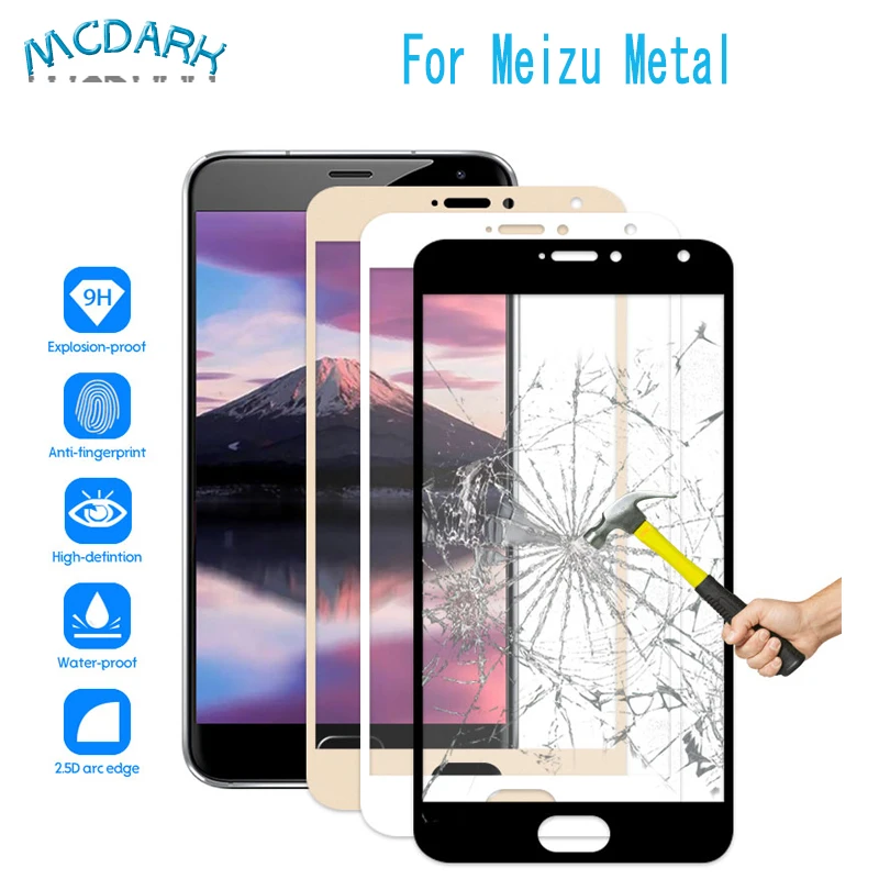 5 дюймов для Meizu металлическая передняя стеклянная Защитная пленка экрана Замена