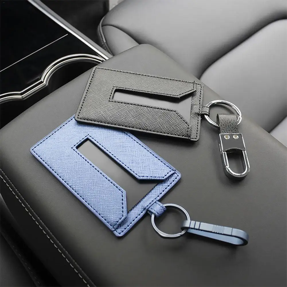 Leather Key Card Holder Protector Cover Lossless Signal Chain High Quality Is Comfortable Durable | Автомобили и мотоциклы
