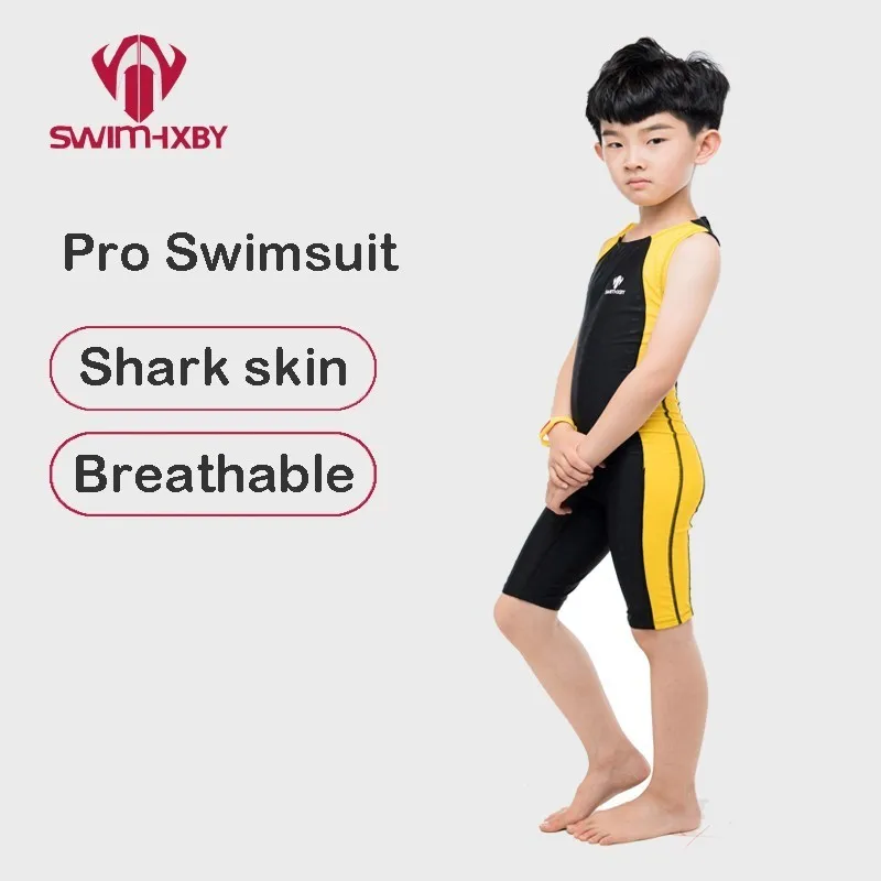 HXBY профессиональный купальник для мальчиков сдельный детский спортивный