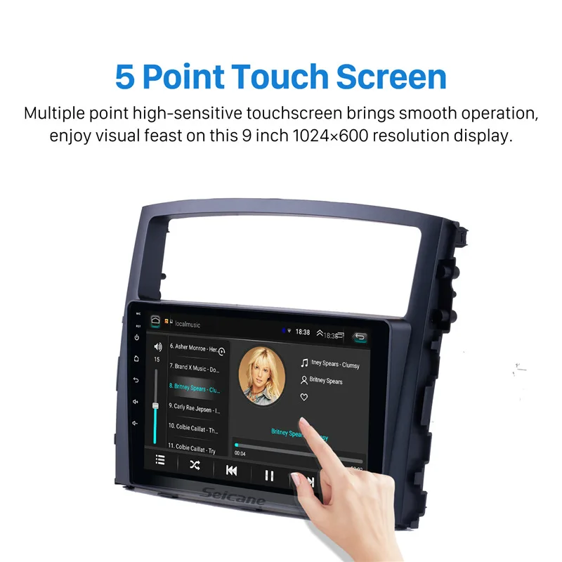 Seicane Android 9 1 3G WIFI Bluetooth автомобильное стерео радио для 2006 2007 2008 2009 2013 Mitsubishi PAJERO V97/V93 3D