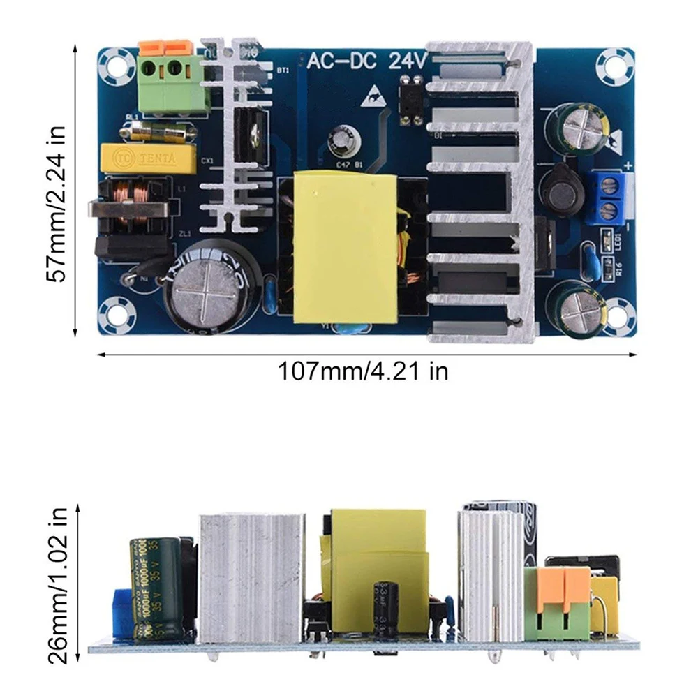 DC 24V Питание модуль переменного тока 85 В постоянного 110V 220v DC/DC 24v 6A 4A 100W AC