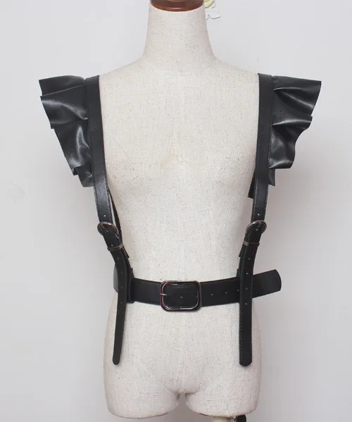 Сексуальные ремни в стиле панк женские из искусственной кожи с зажимами бандаж