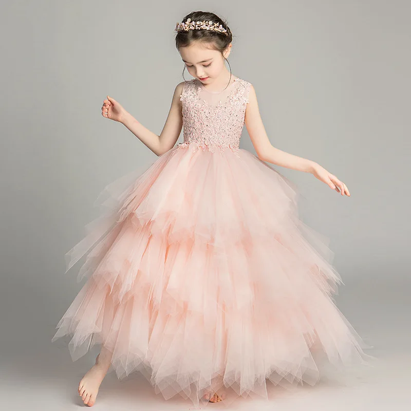 2022 Girls Eleghant Wedding Princess Dress Kids Evening Prom Dresses Bridemaid Ball Gown Party Clothing Carnival Costume | Детская