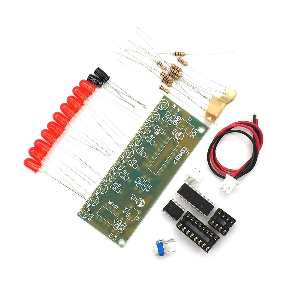 Обучающие наборы NE555 + CD4017 светодиодный модуль мигающего света для Arduino генерация