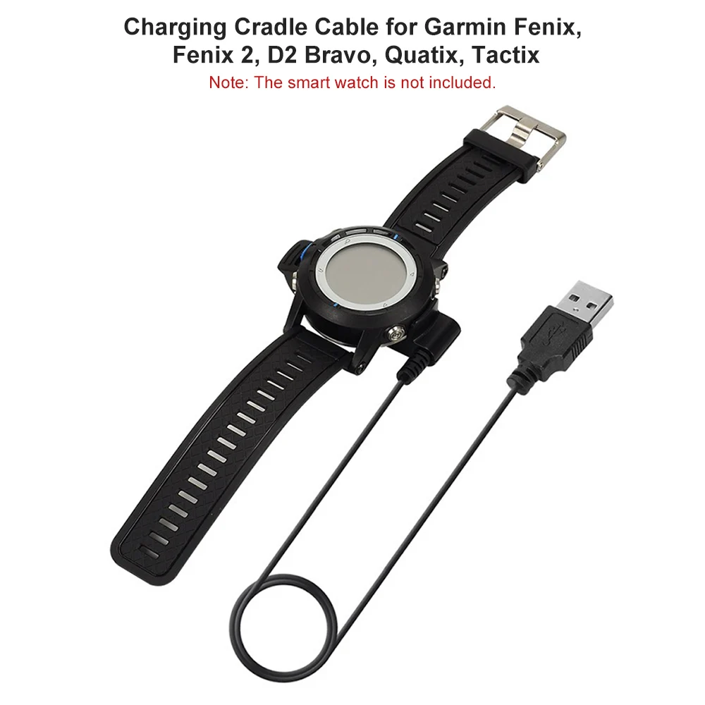 Зарядный кабель для смарт-часов Garmin Fenix 2 D2 Bravo Quatix передачи данных с USB-интерфейсом