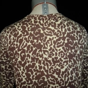 Lands End Kids cardigan sweater girls size L large 14 brown animal print | Детская одежда и обувь