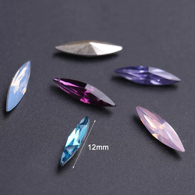 Blueness 1 Wheel Colorful Horse Eye 3D Crystal Nails Art Rhinestones Design Mixed DIY Decorations Studs Manicure | Красота и здоровье