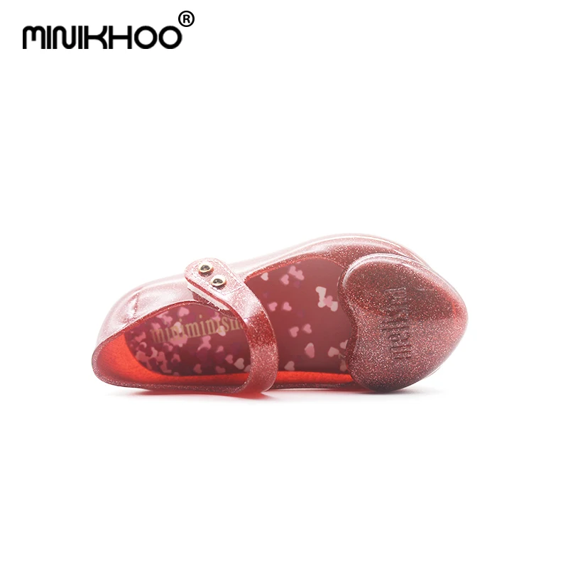 Прозрачные Сандалии Mini Melissa детские Нескользящие сандалии для девочек