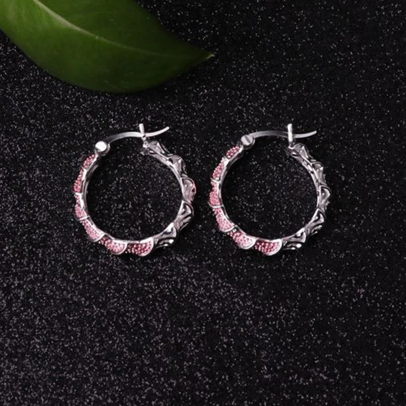 Женские серьги с кисточками розовые металлические ажурные висячие