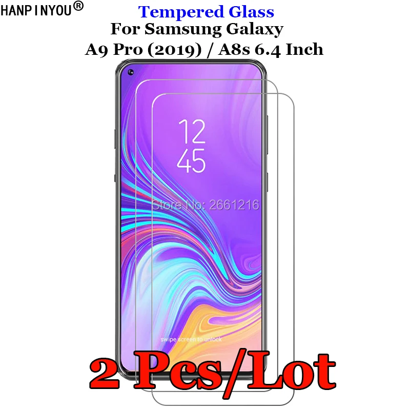 

2 Pcs/Lot For Samsung Galaxy A9 Pro (2019) Tempered Glass 9H 2.5D Premium Screen Protector Film For Samsung Galaxy A8s G8870 6.4