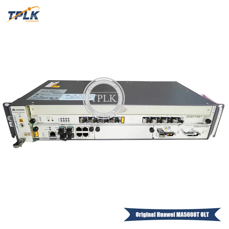 200 Гбит/с Соединительная панель 20 слот емкость Хуа Вэй GPON OLT MA5608T с 1*1G MCUD + MPWD(110 250v) 2