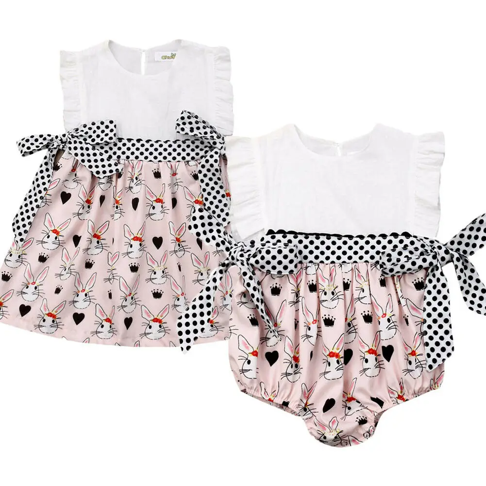 Новинка комбинезон для маленькой сестры платье Пасхальная одежда маленьких