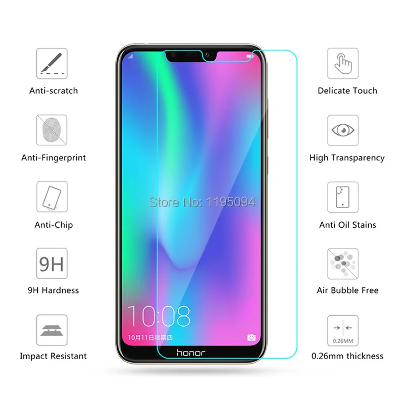 2 шт 2.5D 9 H ультратонкое закаленное стекло для huawei Honor 8C 6 26 &quotпротектор экрана 8 C