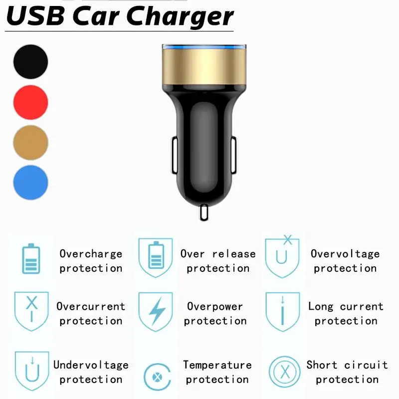 Двойной USB цифровой Красный светодиодный дисплей напряжения тока проверка