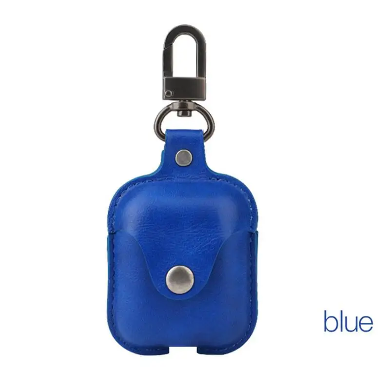 For Apple AirPods Bluetooth Wireless Headset Protective PU Cover Hanging Drop Resistant Keychain Storage Bag | Электроника