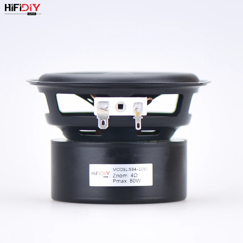 

HI-FI DIY AUDIO 4 inch 80W Woofer Speaker High Power Long Stroke BASS Home Theater For 2.1 Subwoofer unit Loudspeakers SB4-105S