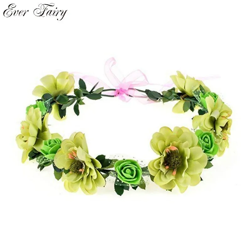 Аксессуары для волос женщин повязка на голову в виде короны с цветами Свадебная