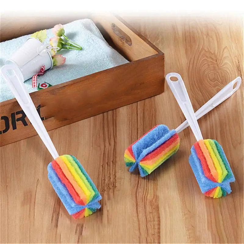 ABS губка Чистящая Щетка красочная чашка бутылка чистящий инструмент для бокалов