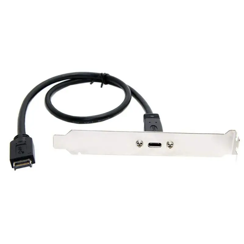 USB 3 1 Разъем передней панели для C типа Женский удлинитель с винт крепления 40 см|Компьютерные кабели и