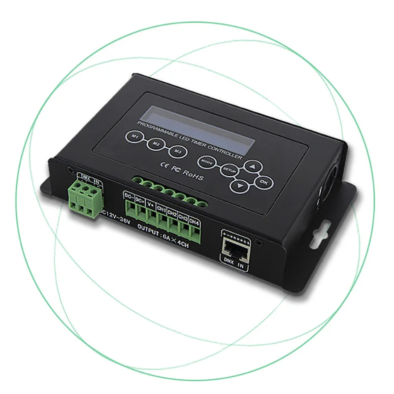 Bc-322-6A Dc12V-36V таймер Led диммер аквариумный контроллер Srip света Dmx 512 вход