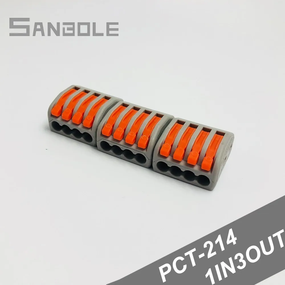 PCT 214 Клеммная колодка быстрого подключения 222 414 универсальный компактный
