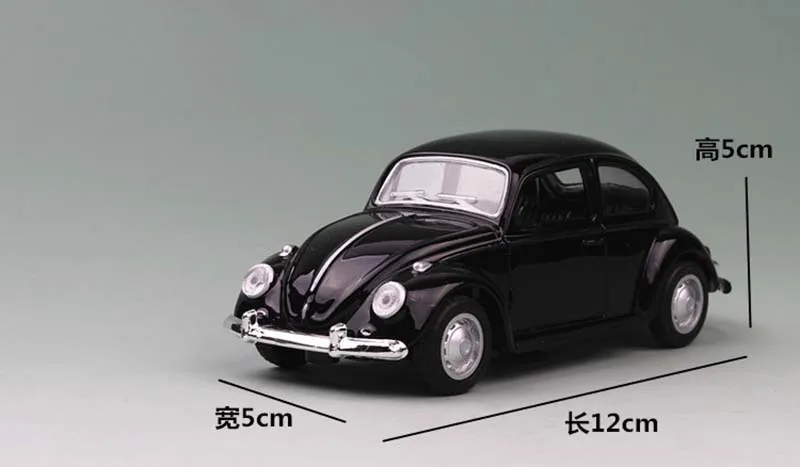 1:36 сплав VW Beetle классические старые автомобили игрушка оттяните назад литья под