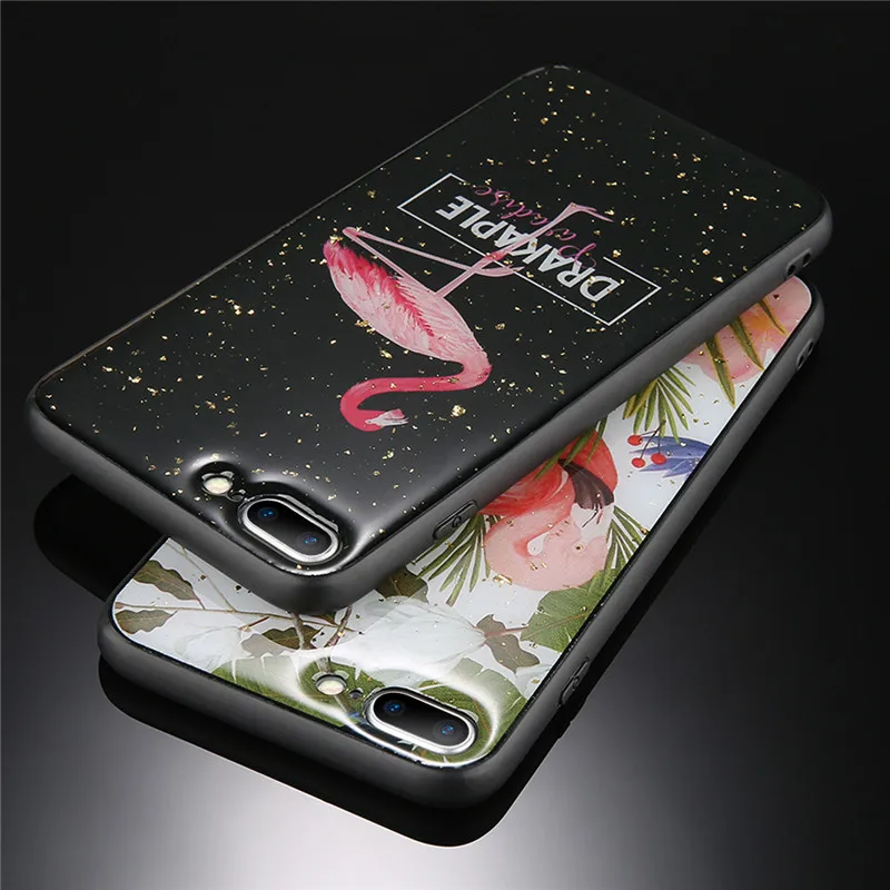 Lovebay Fashion Flamingo Phone Case For iPhone X 6 6S 7 8 Plus TPU Shell 3D Flower Pattern Back Cover Coque XS MAX XR |