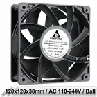 1 шт., Бесщеточный Охлаждающий вентилятор EC 120 мм x 38 мм 12038 12 см, переменный ток 110 в 115 в 120 в 220 в 240 В, 2 провода