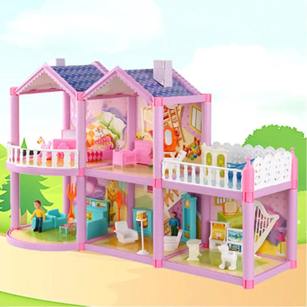 Кукольный домик вилла DIY сборный дом сладкий замок модель моделирование игровой