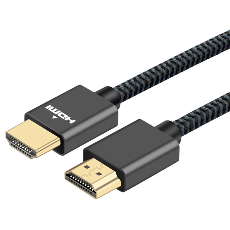 Новый алюминиевый корпус с нейлоновой оплеткой ультра тонкий кабель HDMI 4K 60 Hz |