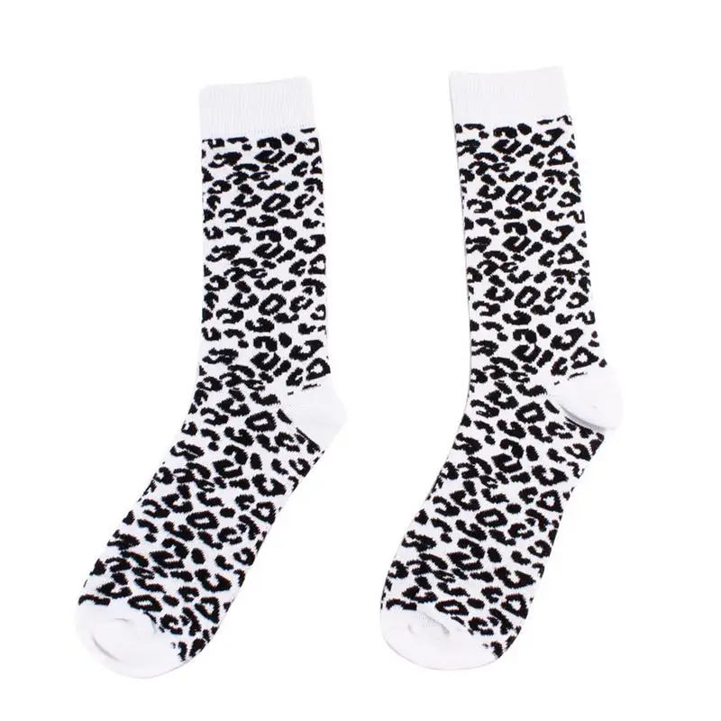 Модные Веселые носки Funnysocks с леопардовым принтом унисекс для взрослых мужчин