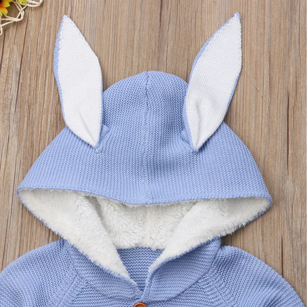 Pudcoco 2019 Brand New Baby Warm Knitted Hooded Coat Button Outerwear Boy Girl Snowsuit Toddler Jacket | Детская одежда и обувь