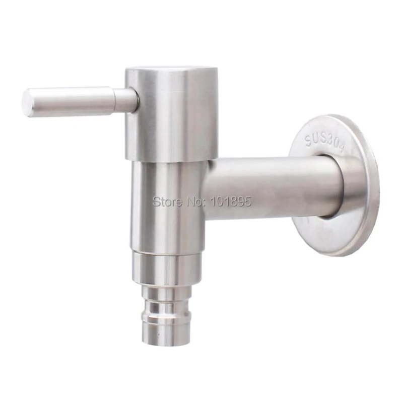 

Nickel Brushed Stainless Steel Material Washing Machine Bib Tap
