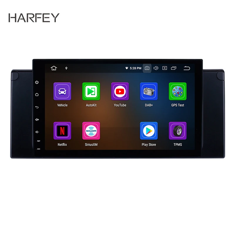 Автомагнитола Harfey 1DIN Android 10 0 9 дюймов для BMW 5 серии 1996 2003 E39 520i 523i 525i M5