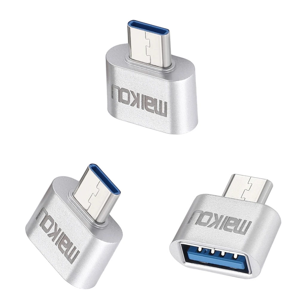 3 шт. портативный адаптер USB 0 к Type C OTG разъем для всех устройств