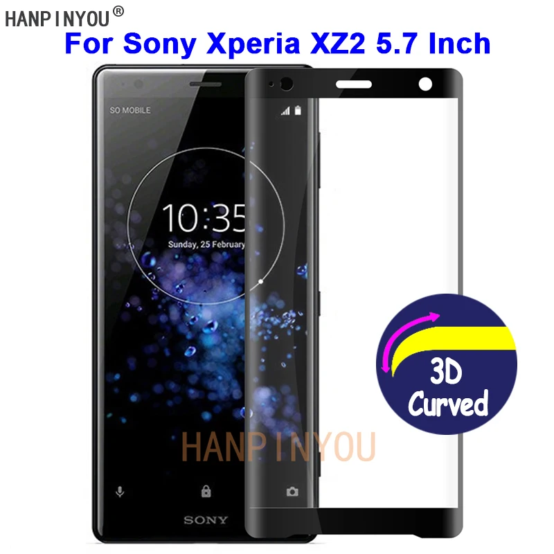 Для Sony Xperia XZ2 H8216 H8266 H8276 9H твердость 3D полное покрытие тонкое закаленное изогнутое