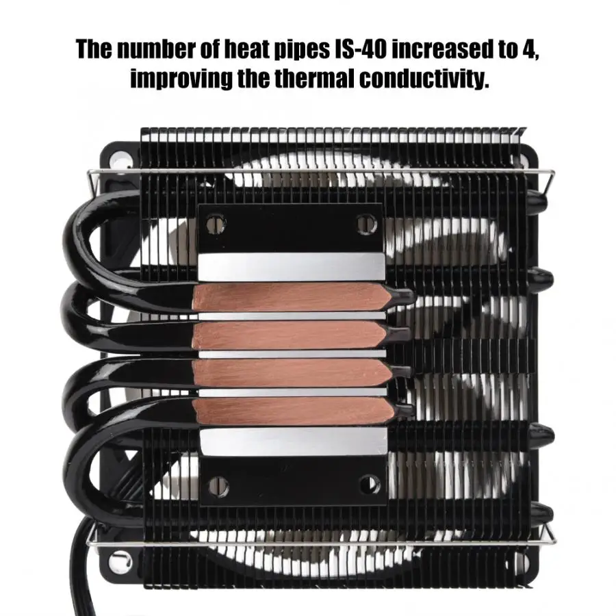 Бесшумная ультратонкая IS40x AM4 тепловая трубка ITX вентилятор радиатора охлаждения