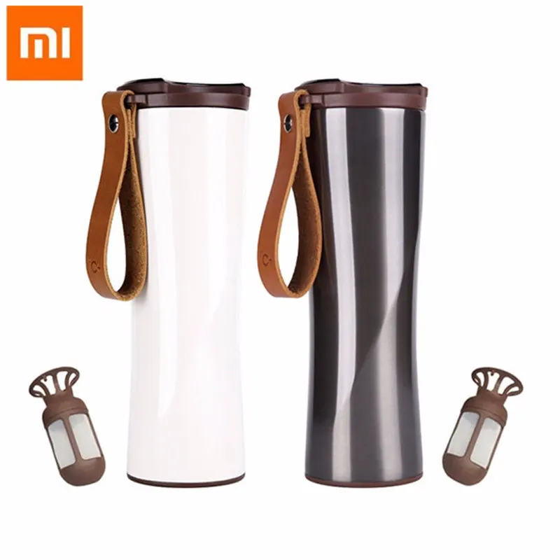 Xiaomi 430 мл KissKissFish Мока из Нержавеющей Стали Портативная умная кофейная чашка