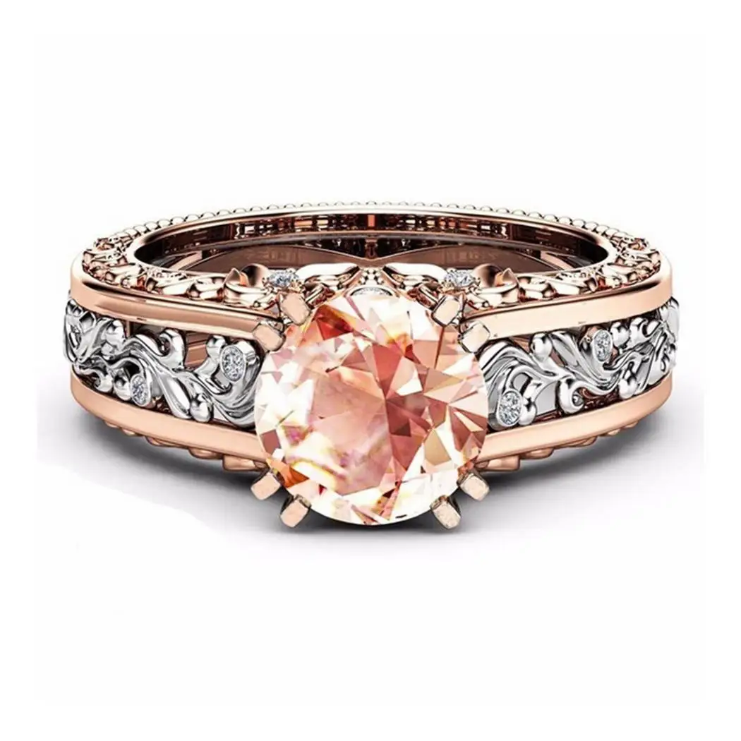Women Fashion Hollow Out Floral Pattern Rhinestone Alloy Ring Casual Daily Party etc Taper | Украшения и аксессуары