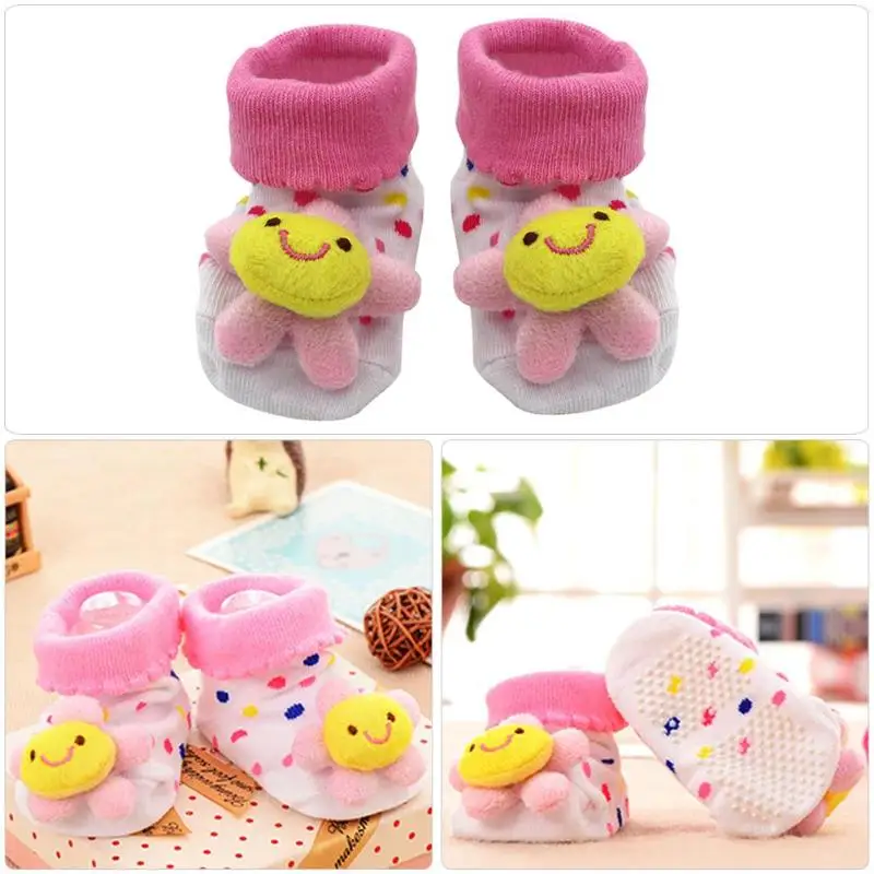 Calcetines de algod&oacute;n antideslizantes para beb&eacute;, medias de goma para ni&ntilde;o y ni&ntilde;a, medias de suelo para ni&ntilde;o peque&ntilde;o, regalo de primavera para reci&eacute;n nacido, 1 par-2