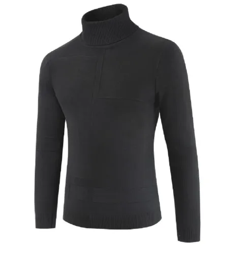 Winter Warm Sweater Men's Thermal High Collar Turtle Neck Slim Long Sleeve Stretch Shirts | Мужская одежда