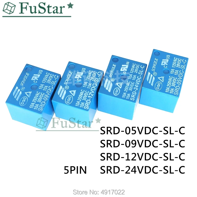 5 шт./лот реле Φ 05V 09V 12V 24V 10A 250VAC 5PIN T73|Реле| |