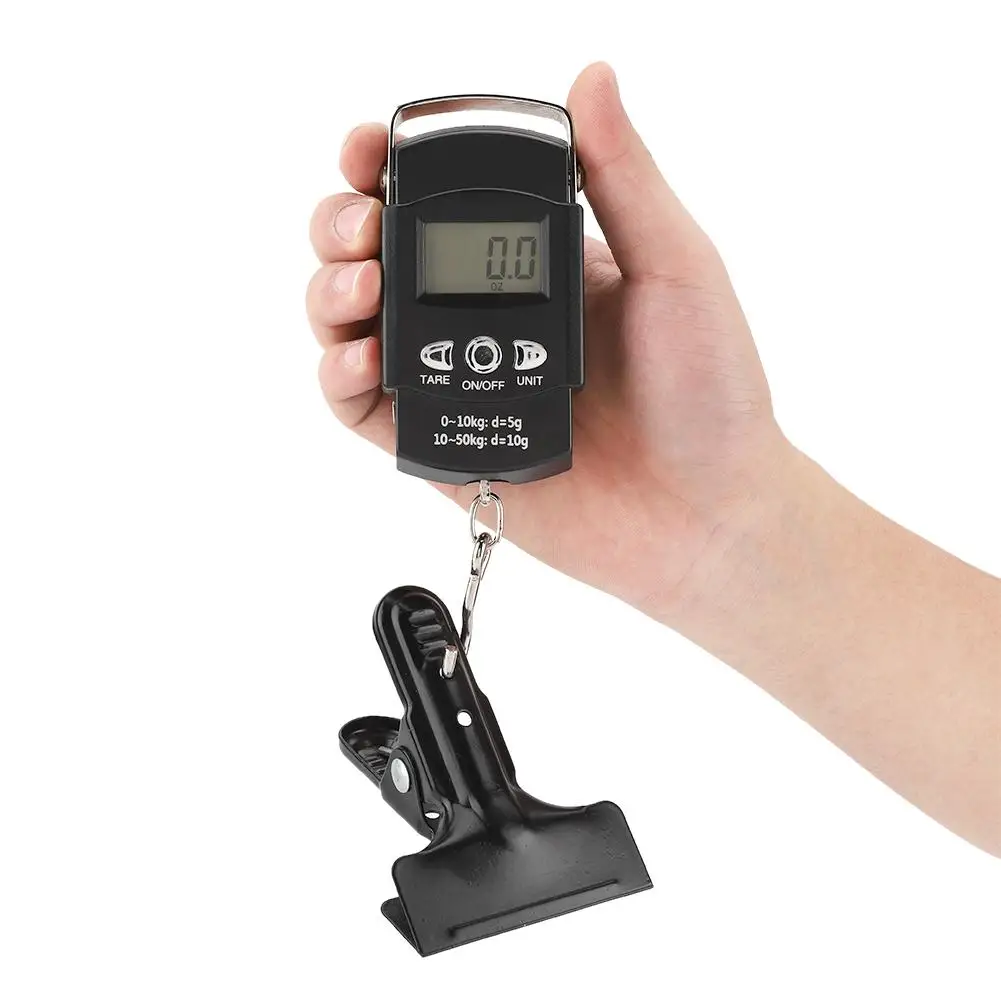 Цифровые ручные карманные весы с крючком 50 кг/10 г 1 шт. электронные подвесные для
