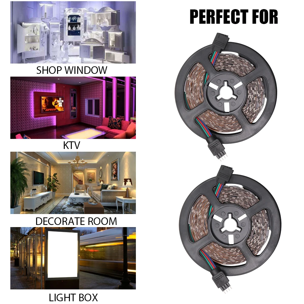 Светодиодная лента 12 В постоянного тока 2*5 м RGB СВЕТОДИОДНАЯ SMD гибкая